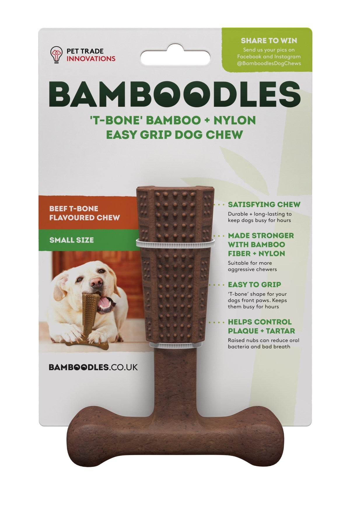 Bamboodles Dog Chew Beef Flavour Small