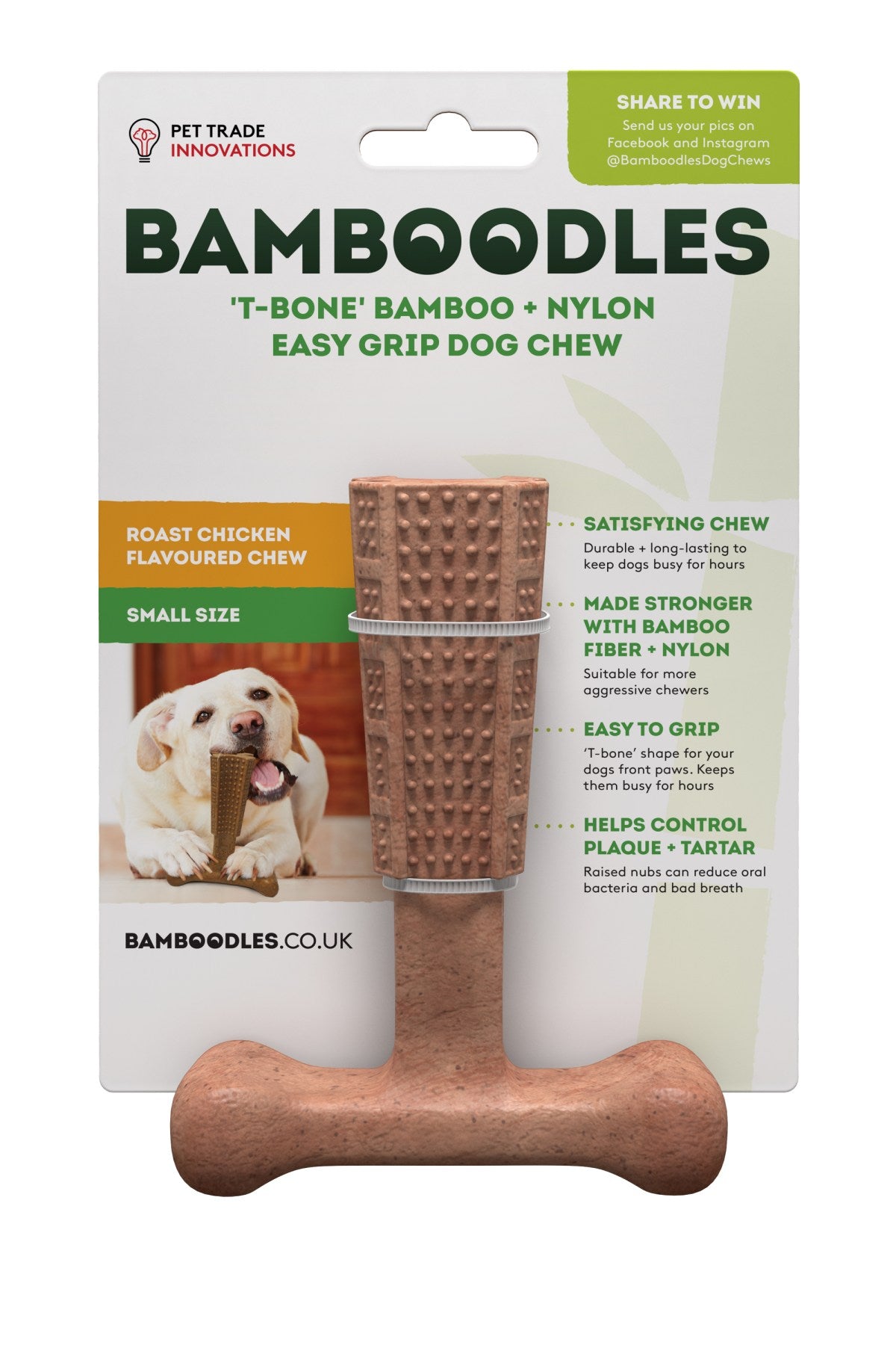 Bamboodles Dog Toy Chicken Flavour Small