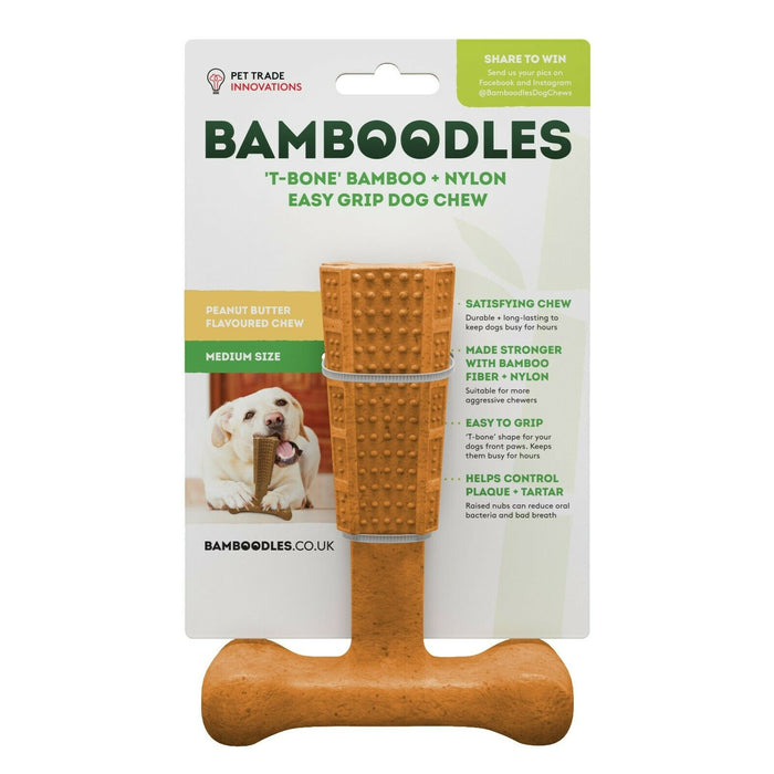 Bamboodles Dog Chew Peanut Butter Flavour Medium