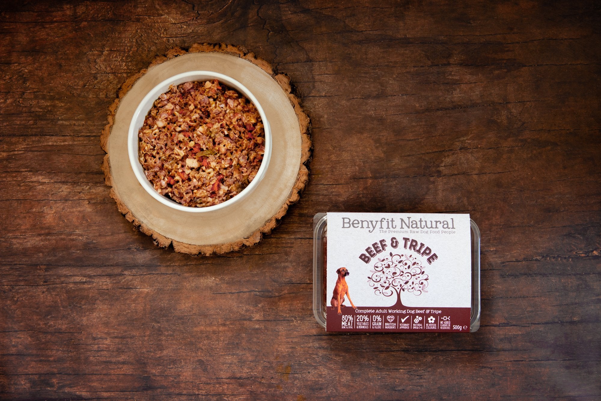 Benyfit Natural Raw Dog Food Beef & Tripe