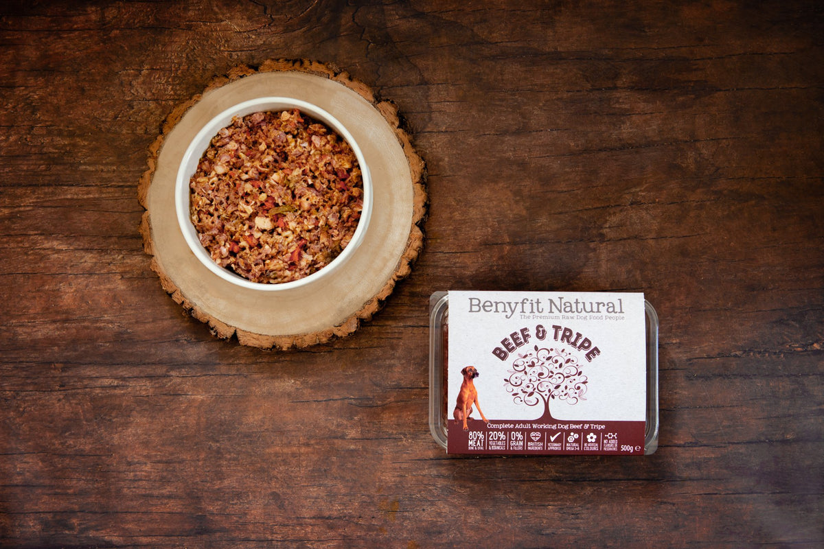 Benyfit Natural Raw Dog Food Beef & Tripe