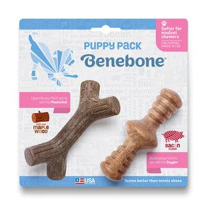 Benebone Puppy Chew Bacon & Maple Wood 2 Pack