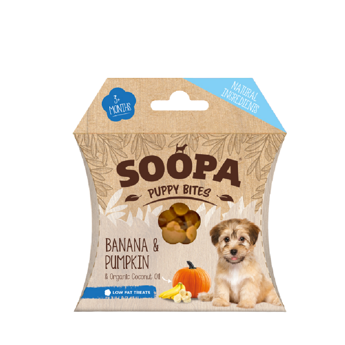 Soopa Puppy Treats Healthy Training Bites Banana & Pumpkin 50g