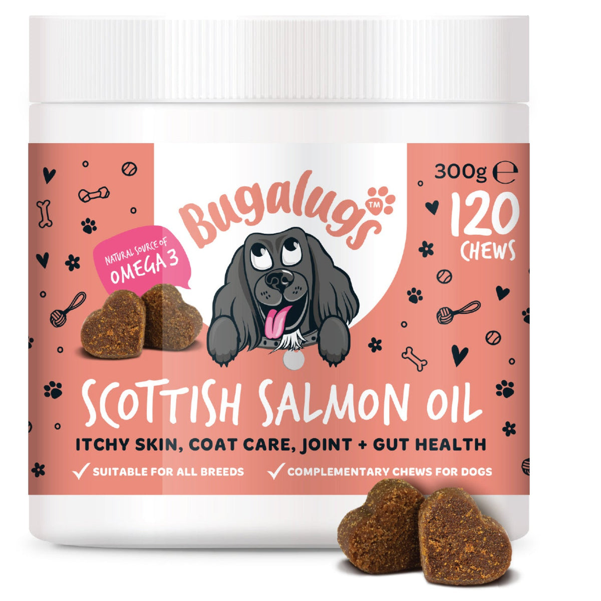 Bugalugs Scottish Salmon Oil Chews 120pk