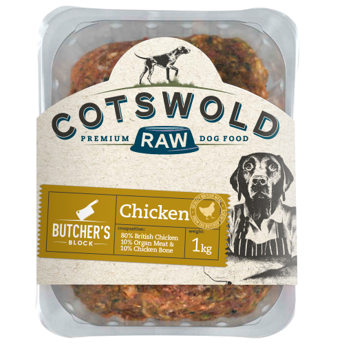 Cotswold Raw Dog Food Butcher's Block Chicken 1kg