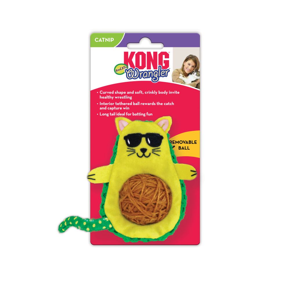 KONG Cat Toy Wrangler AvoCATo