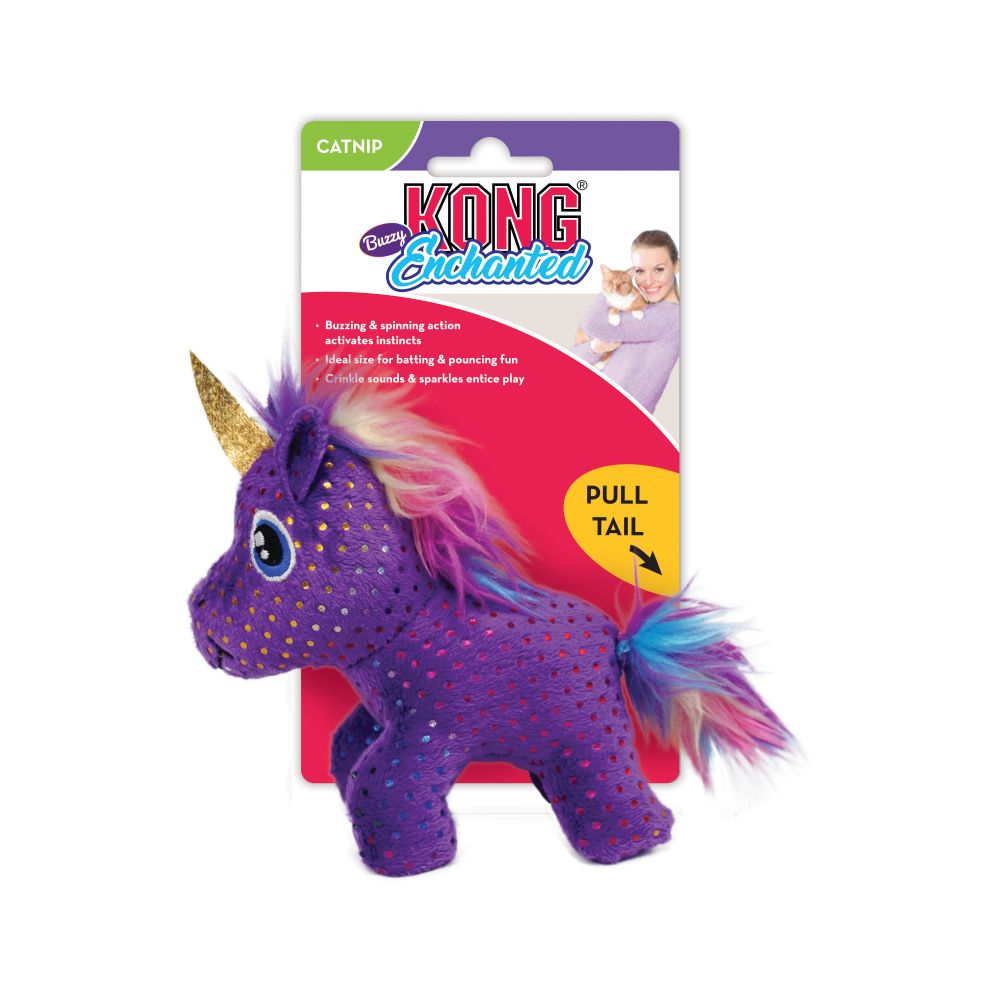 KONG Cat Toy Enchanted Buzzy Unicorn