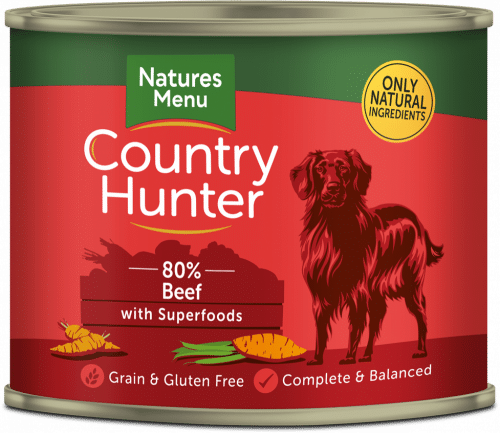 Natures Menu Country Hunter Wet Dog Food Beef With Superfoods Tin 600g