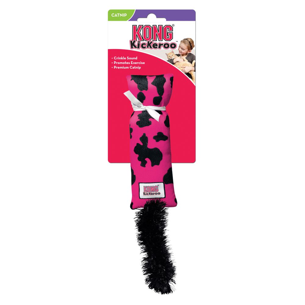 KONG Cat Toy Kickeroo Cow Pattern