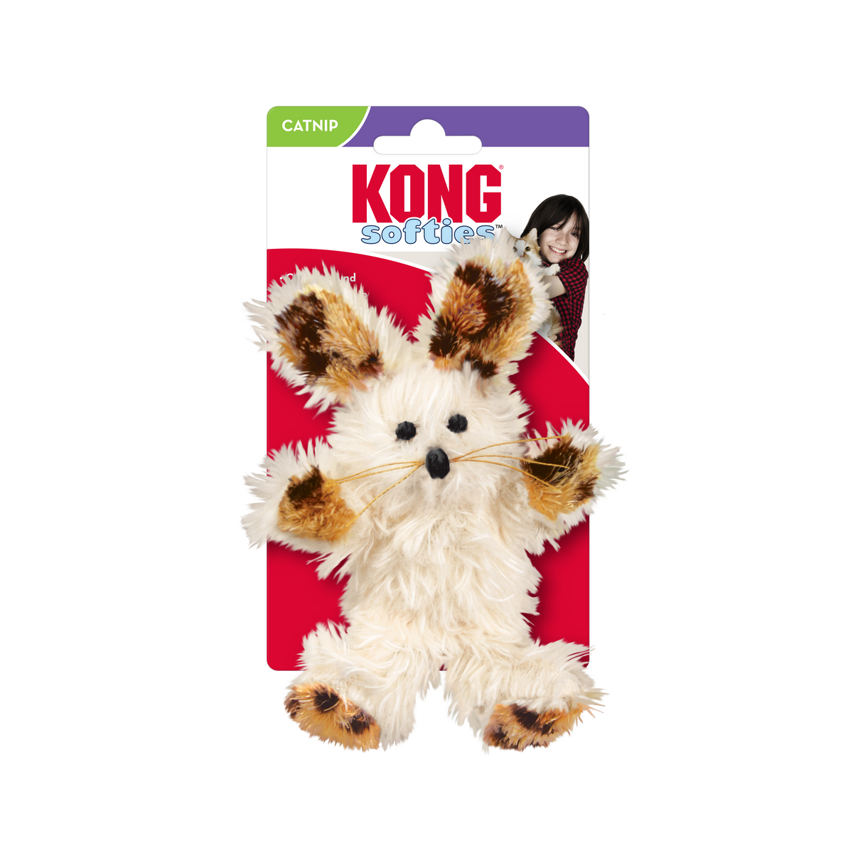 KONG Cat Toy Softies Fuzzy Bunny