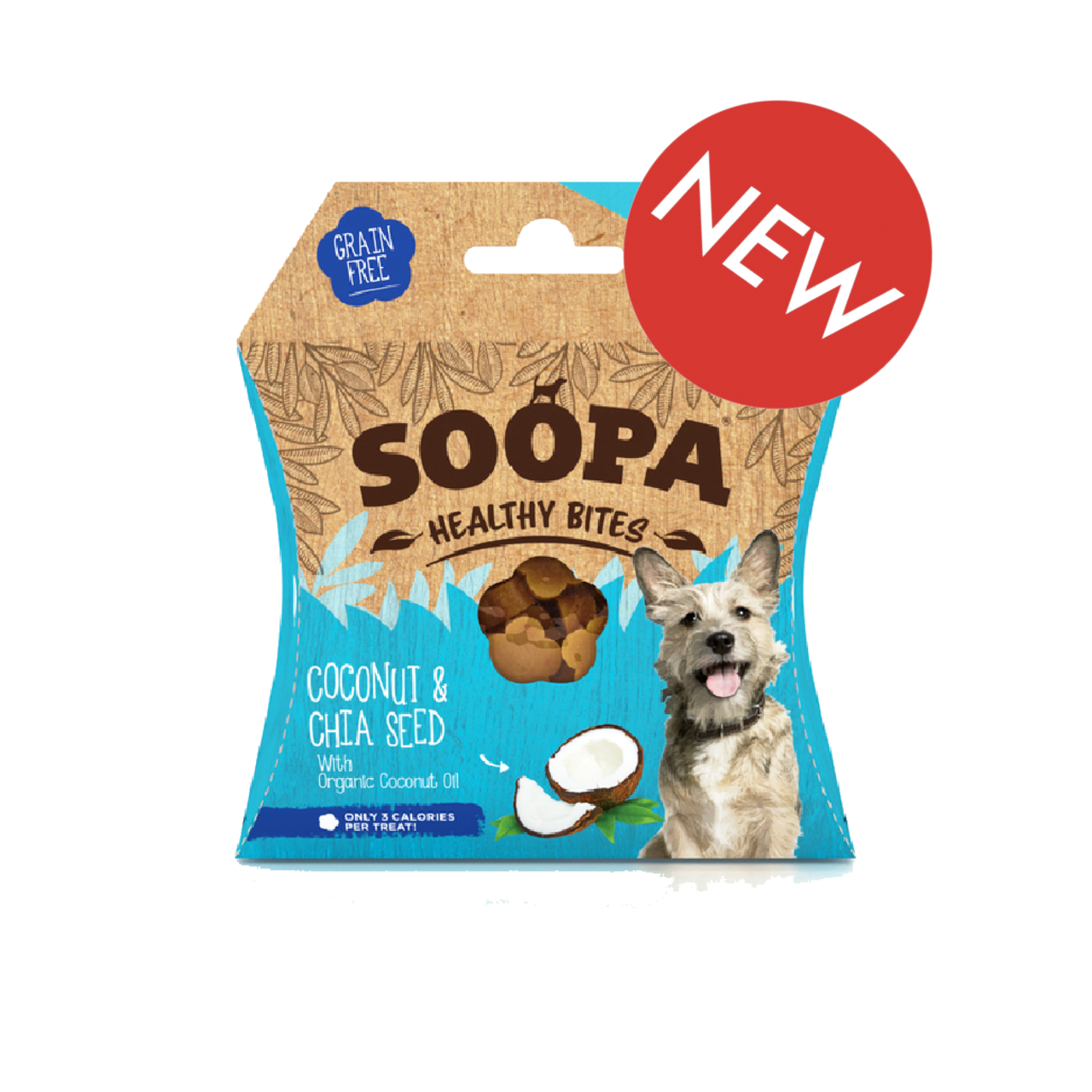 Soopa Dog Treat Coconut & Chia Seed Healthy Bites 50g