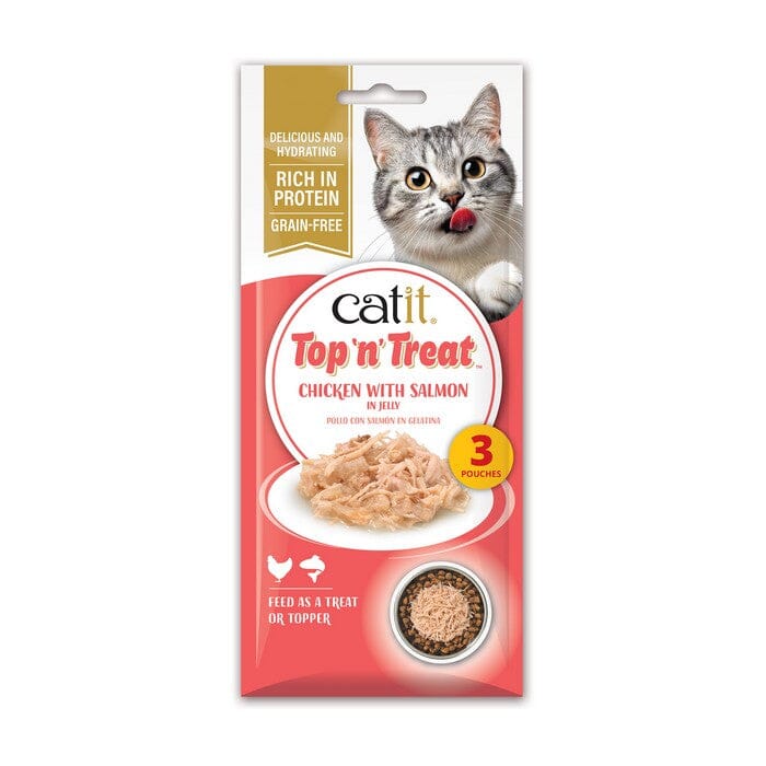 Catit Top N Treat Chicnen with Salmon 3pk
