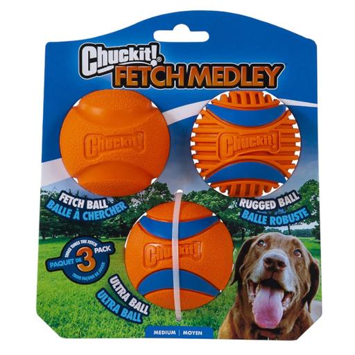 Chuckit Dog Toy Fetch Medley 3 Pack