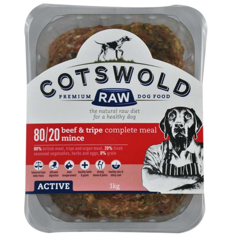 Cotswold Raw Dog Food Beef & Tripe Mince Complete