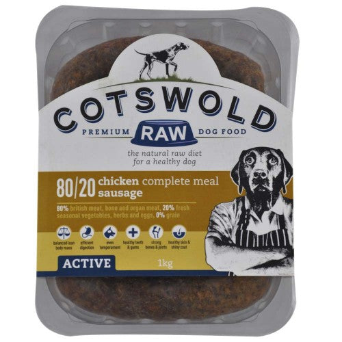 Cotswold Raw Dog Food Chicken Sausages Complete