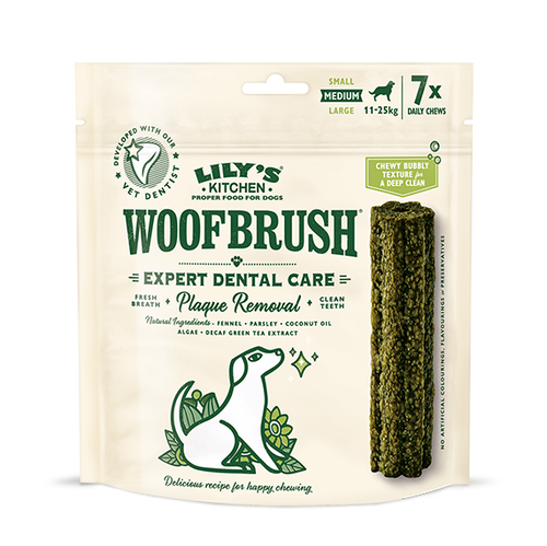 Lily’s Kitchen Dog Treat Woofbrush Dental Health Chew Medium 7 Pack
