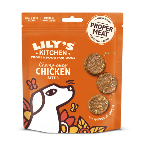 Lily's Kitchen Dog Treats Chomp-Away Chicken Bites 70G