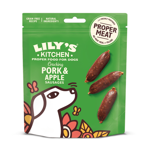 Lily's Kitchen Dog Treats Cracking Pork & Apple Sausages 70g