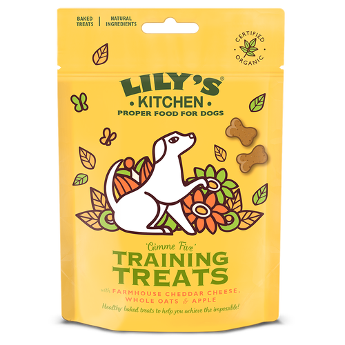 Lily's Kitchen Dog Treats Organic Cheese and Apple Gimme Five Training Treats 80G