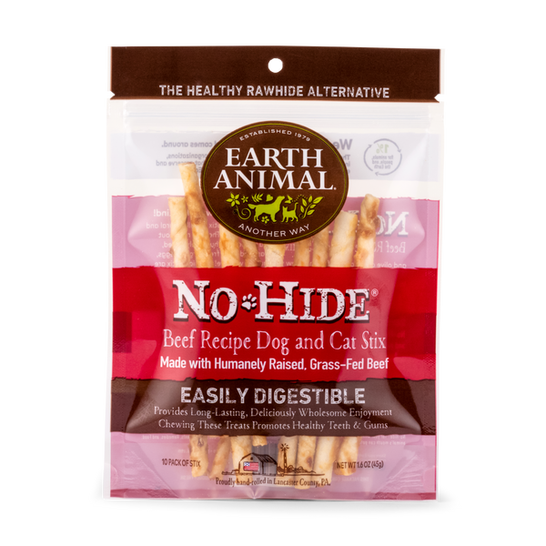 Earth Animal Dog Treat No-Hide Beef Stix 45g