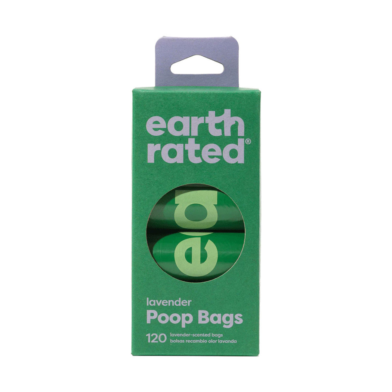 Earth Rated 120 Lavender Poop Bags on 8 Refill Rolls