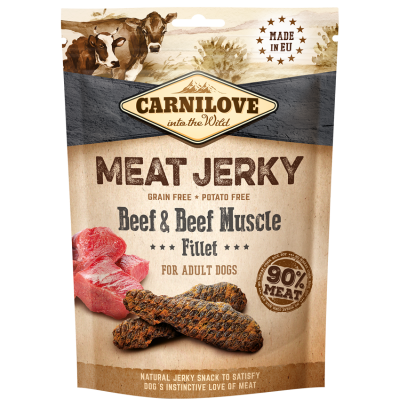 Carnilove Dog Treat Meat Jerky Beef & Beef Muscle Fillet 100g