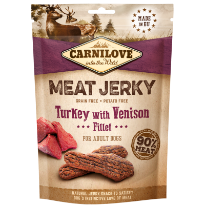 Carnilove Dog Treat Meat Jerky Turkey with Venison Fillet 100g