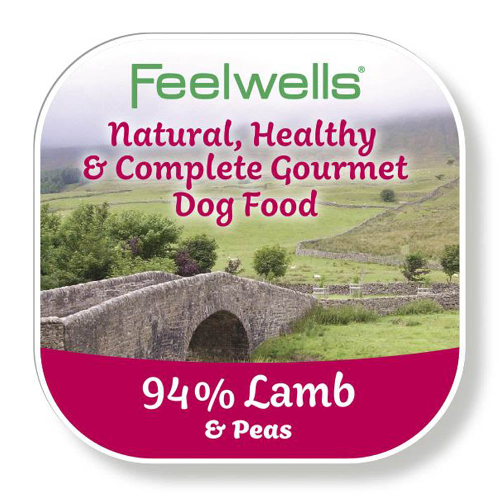 Feelwells Wet Dog Food Lamb & Peas Tray 150G