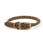 Ancol Timberwolf Leather Dog Collar