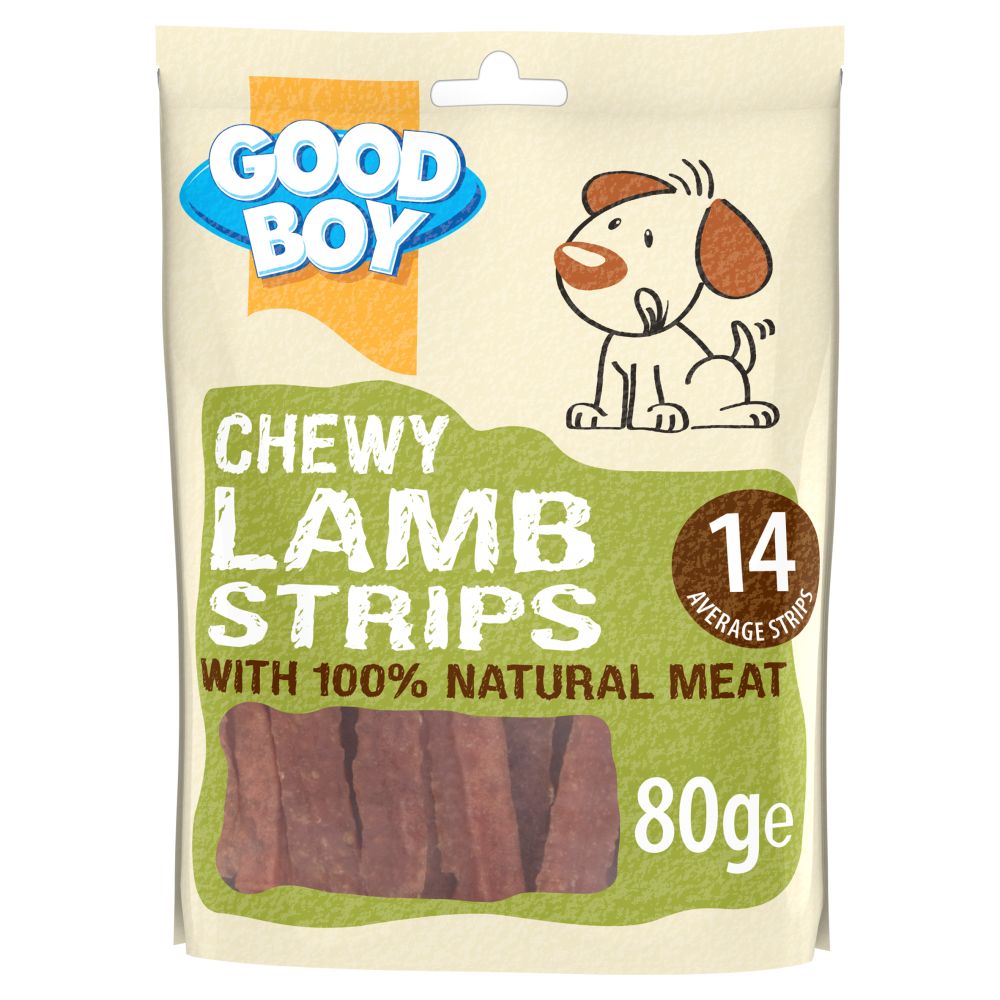 Good Boy Dog Treats Lamb Strips 80g