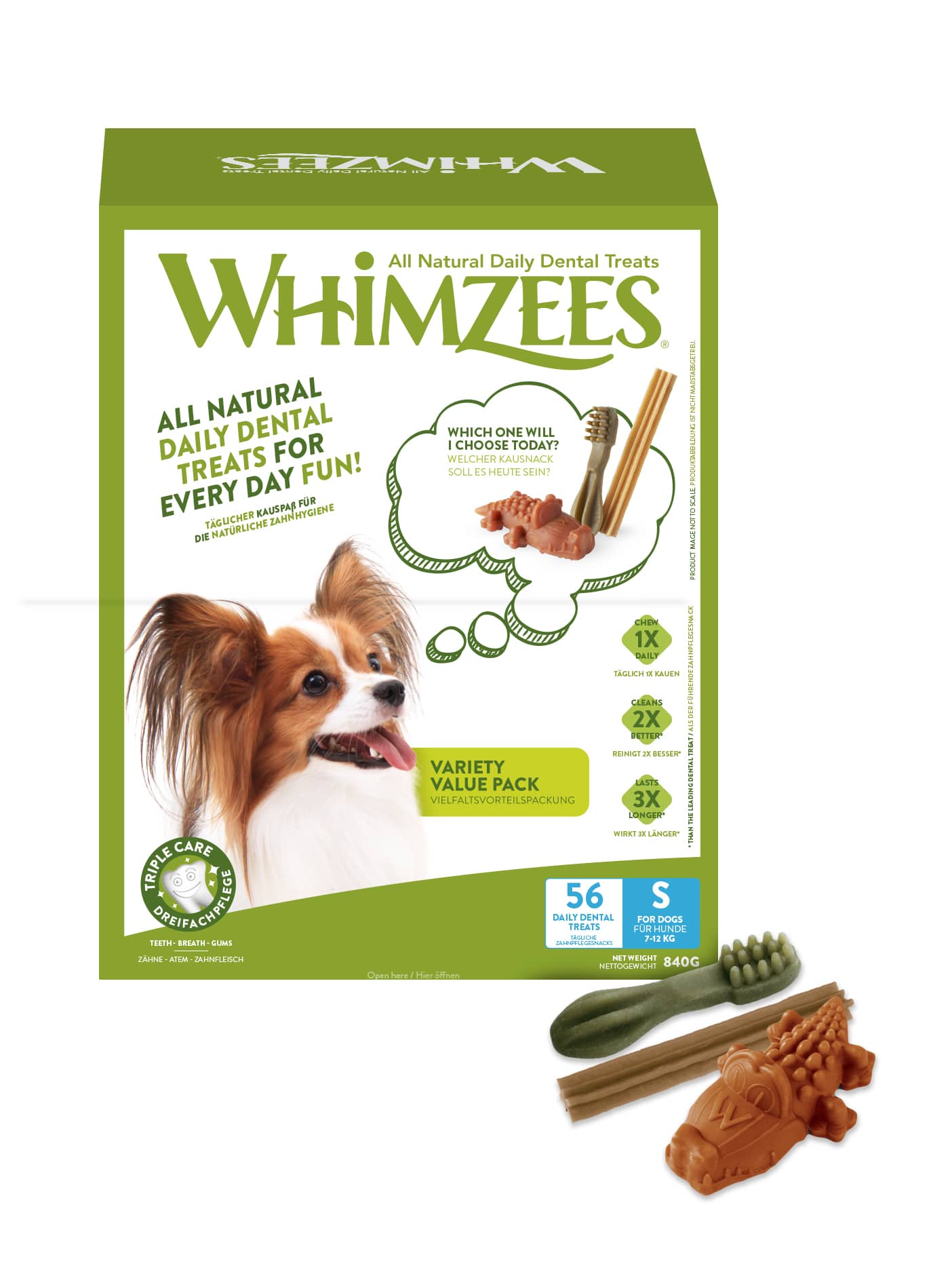 Whimzees Dog Treat Small 56 Variety Pack