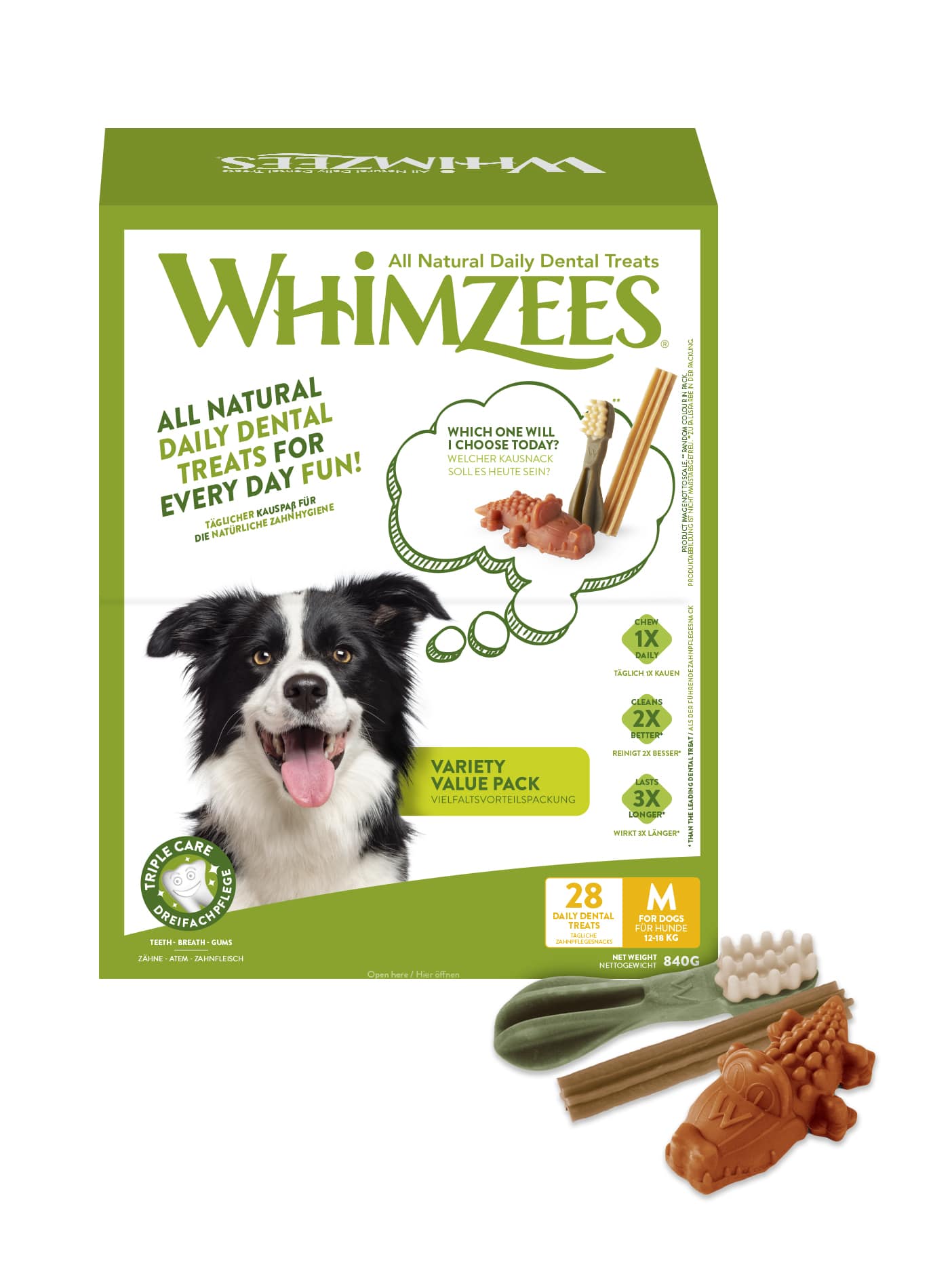 Whimzees Dog Treat Medium 28 Variety Box