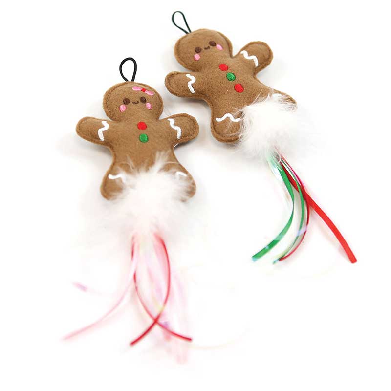 Happy Pet Christmas Cat Gingerbread Man 2pk