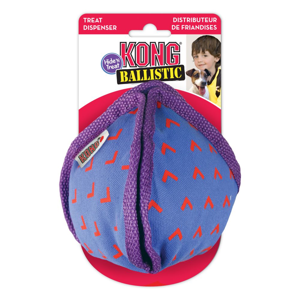 KONG Dog Toy Ballistic Hide n Treat Large Assorted