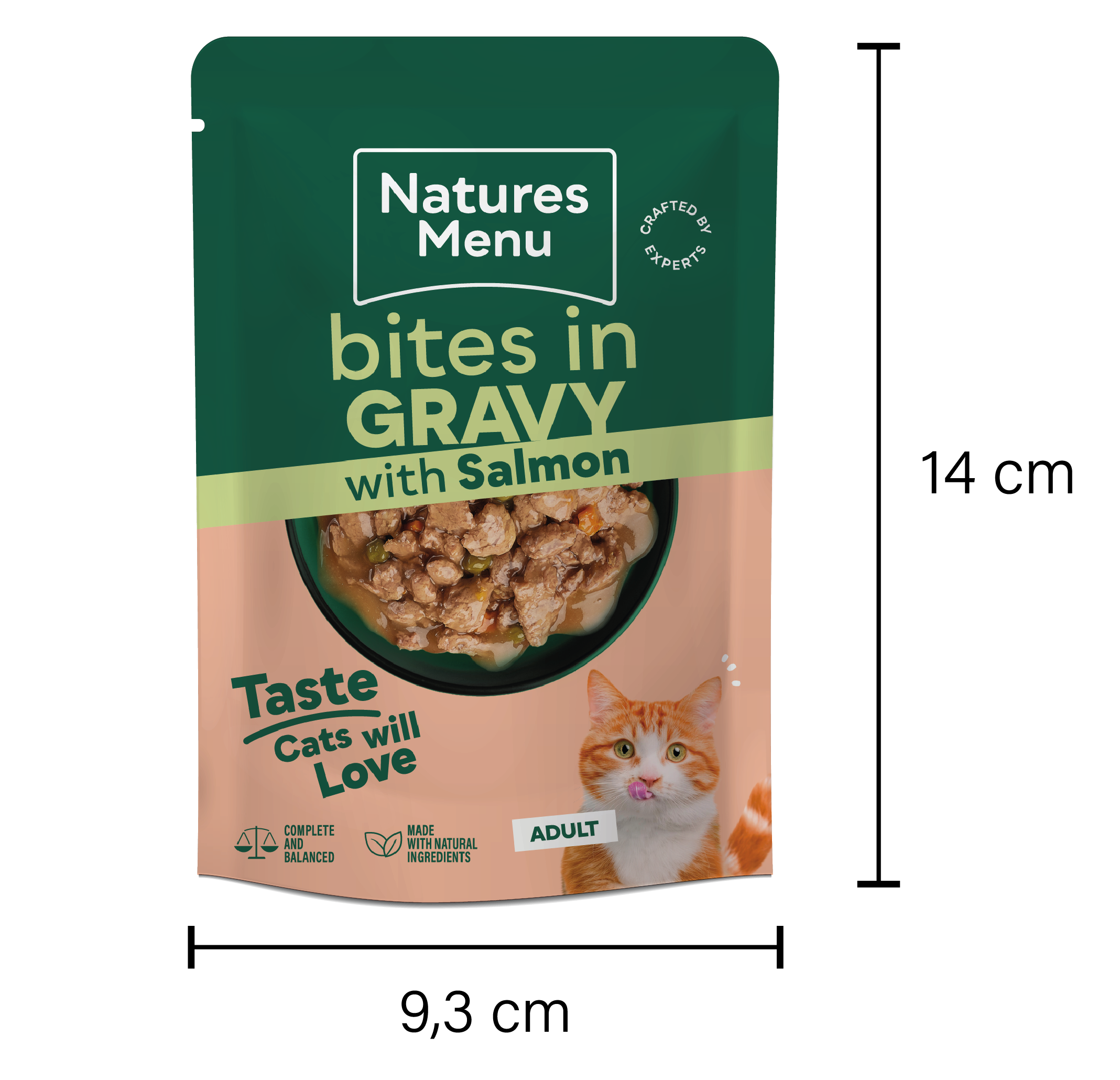 Natures Menu Cat Pouch Bites in Gravy Salmon 85g