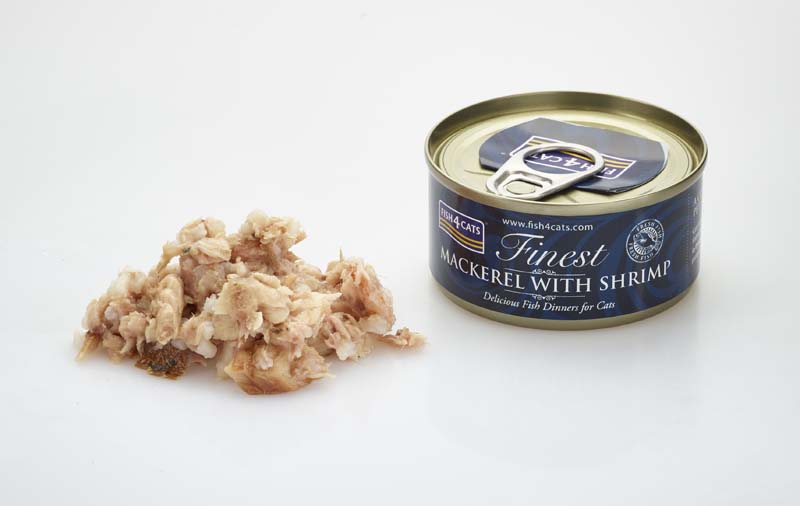 Fish4Cats Finest Wet Cat Food Mackerel With Shrimp Can 70g