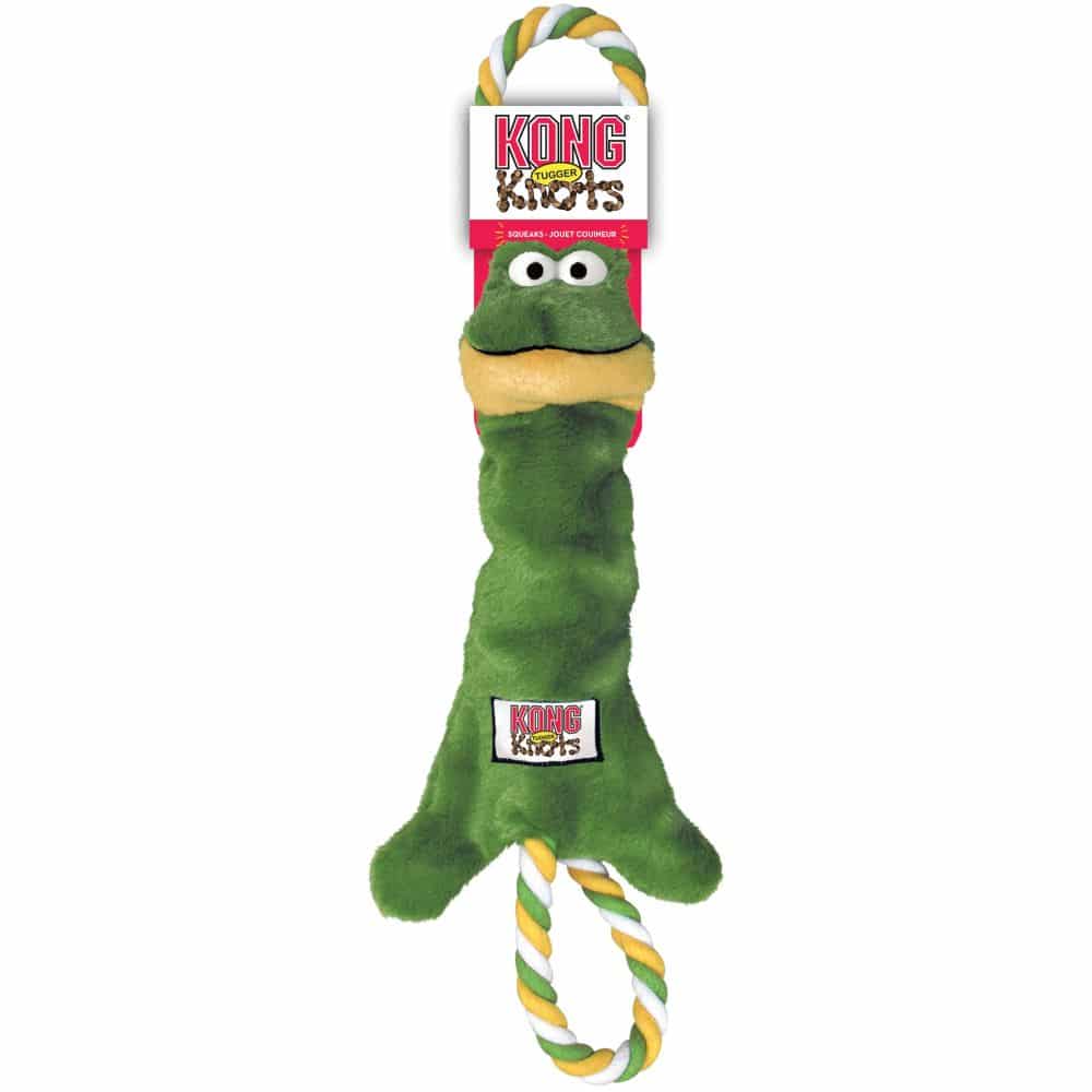 KONG Dog Toy Tugger Knots Frog