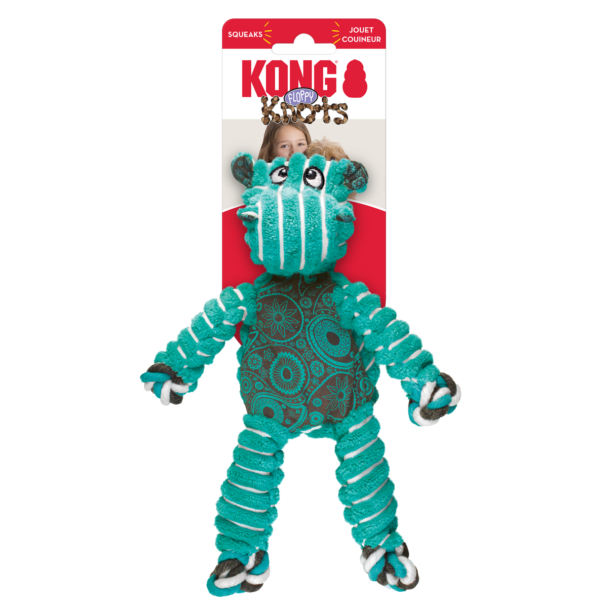KONG Knots Belly Hippo Medium