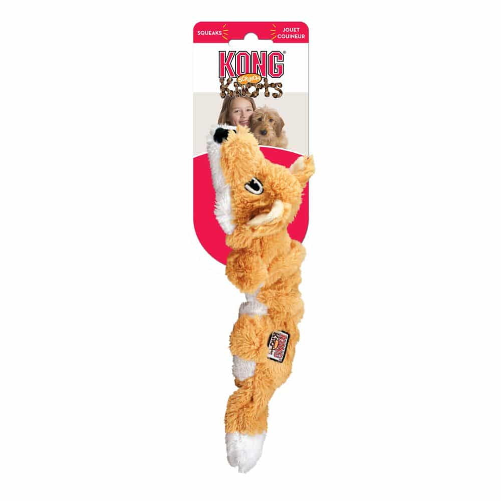 KONG Dog Toy Scrunch Knots Fox