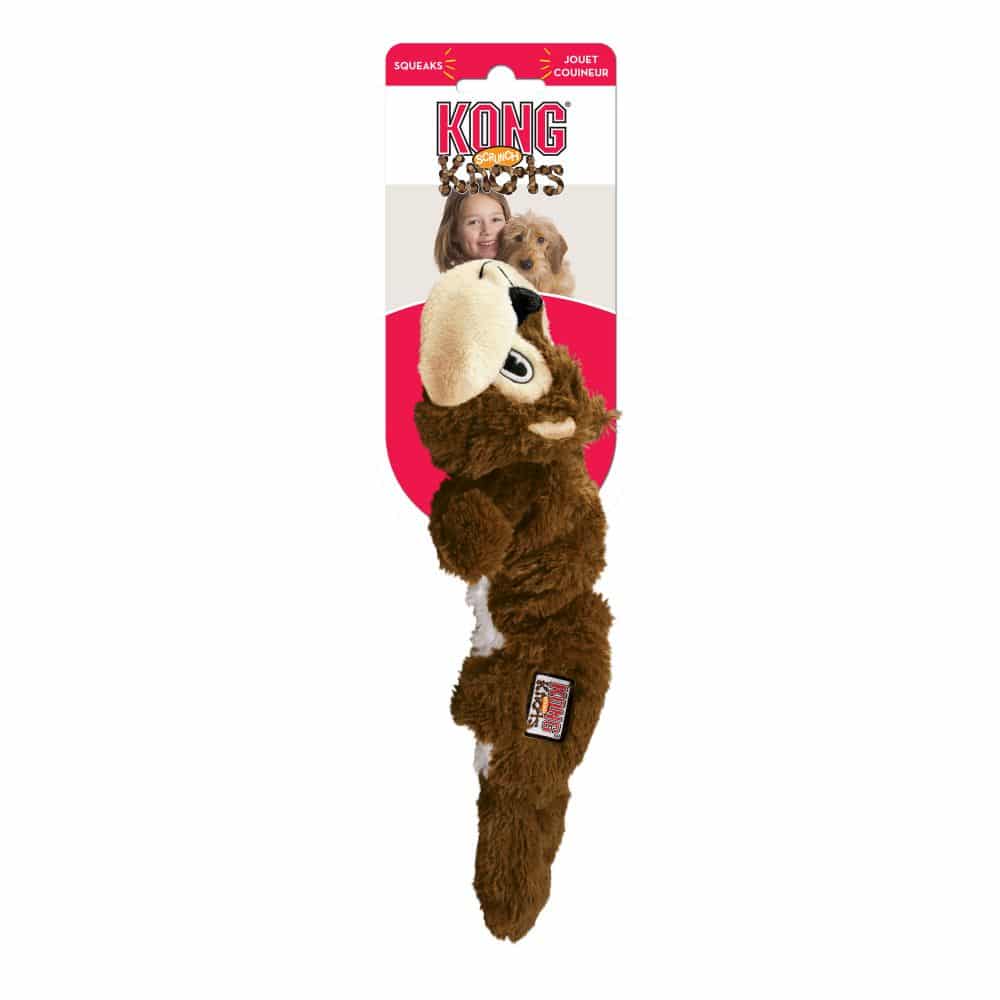 KONG Dog Toy Scrunch Knots Squirrel