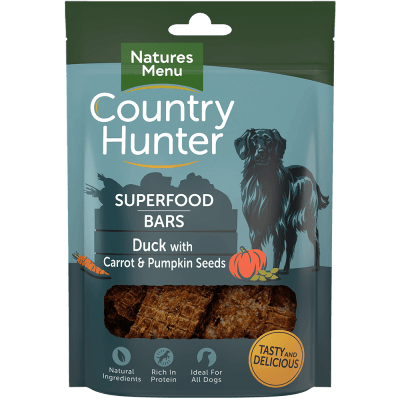Natures Menu Country Hunter Dog Treat Superfood Bars Duck 70g