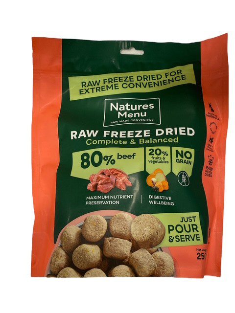 Natures Menu Freeze Dried Beef 250g