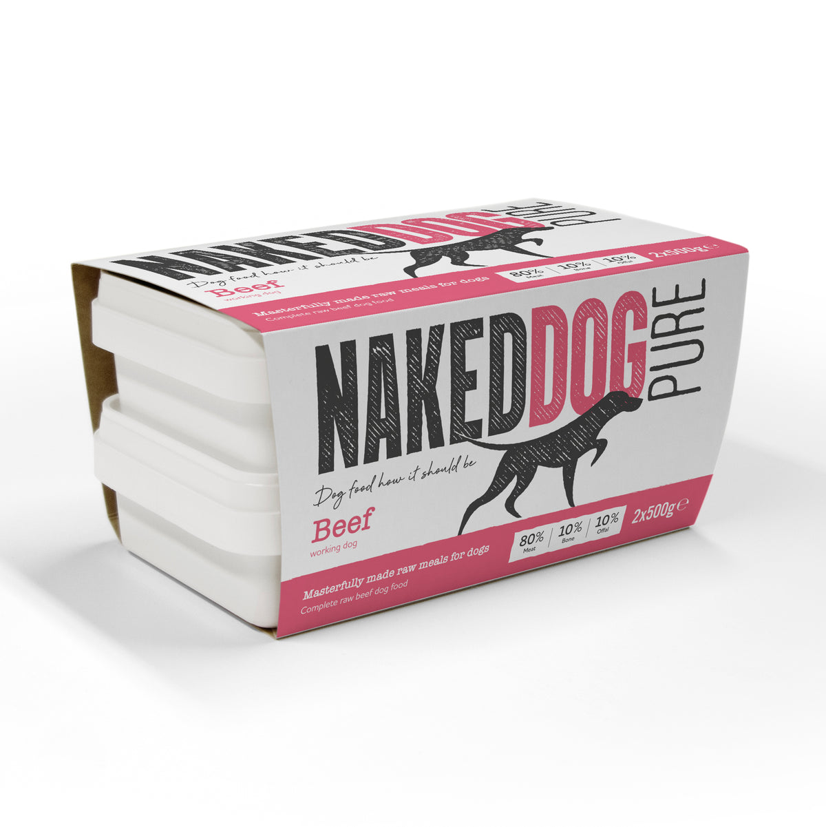 Naked Dog Raw Food Pure Beef Complete 2x500g