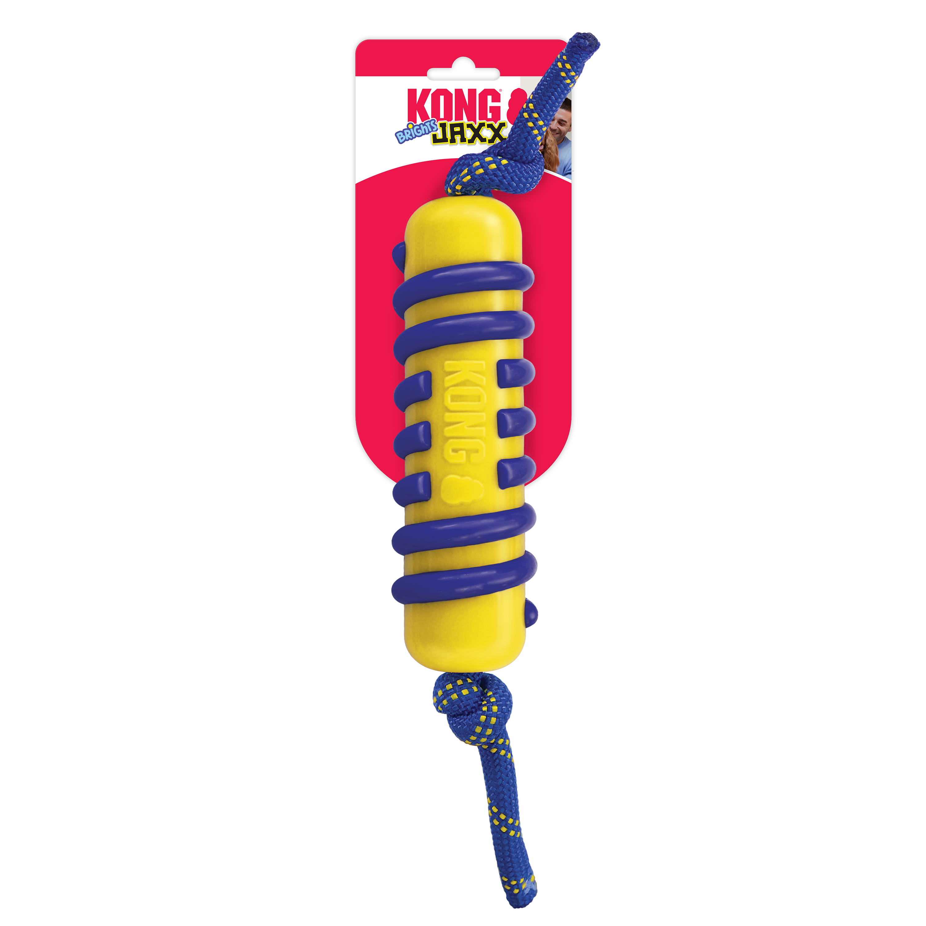 Kong Dog Toy Jaxx Brights Stick with Rope