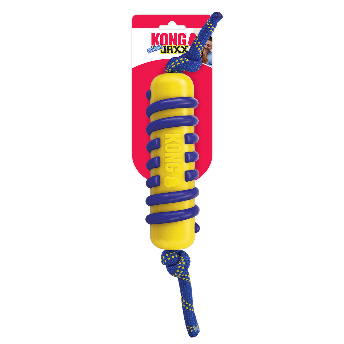 Kong Dog Toy Jaxx Brights Stick with Rope