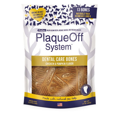 PlaqueOff Dental Care Bones Chicken And Pumpkin 485g
