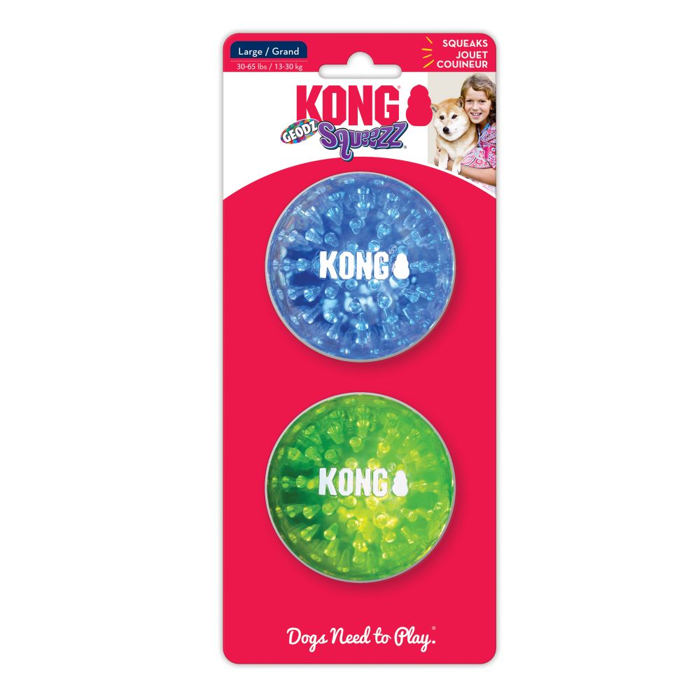 KONG Squeezz® Geodz 2-pk Assorted