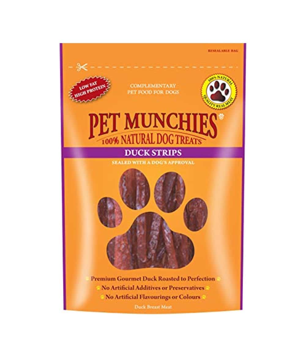 Pet Munchies Natural Dog Treats Duck Strips 90g