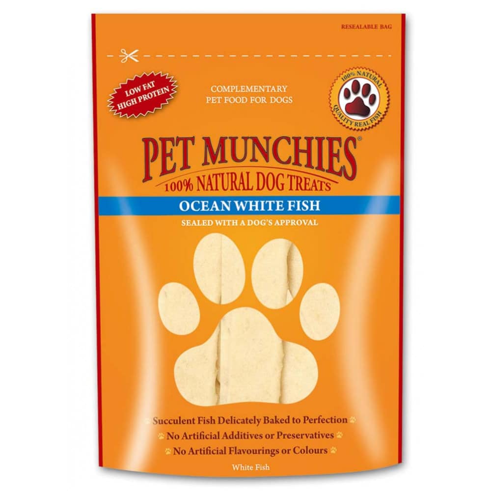 Pet Munchies Natural Dog Treats Ocean White Fish 100g