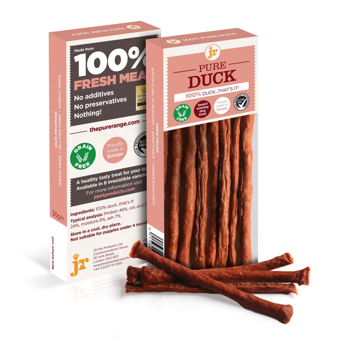 Jr Pet Products Pure Range Meat Sticks Duck 50g